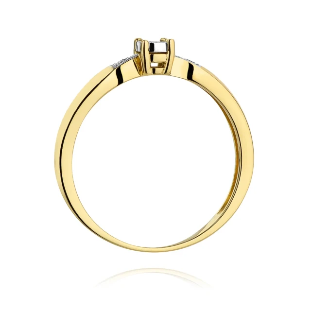 Gold Ring 585 mit Diamant Diamant Diamant 0.10ct
