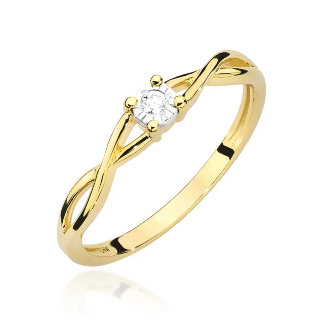 copy of Gold Ring 585 mit Diamant Diamant Diamant 0.10ct