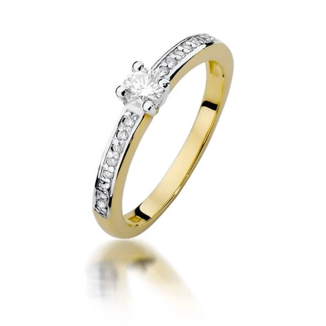 Gold Ring 585 mit Diamant Diamant Diamant 0.28ct