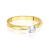 Złoty pierścionek z diamentem 0,15ct