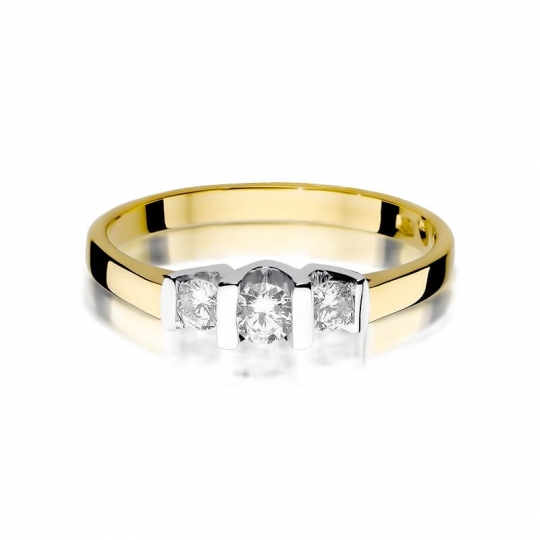 Złoty pierścionek z diamentem EY-338 0,31ct