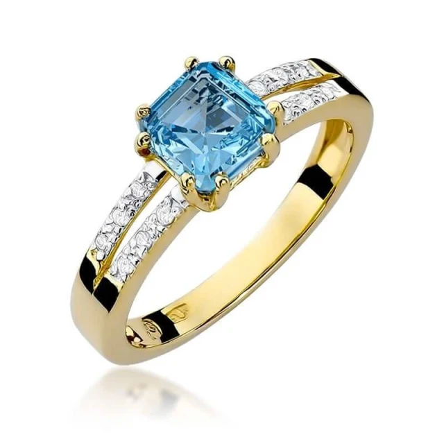 Goldring 585 mit Diamanttopaz 0,70ct