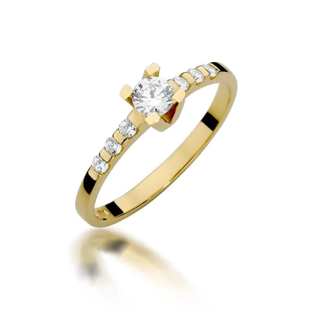 Gold Ring 585 mit Diamant Diamant Diamant 0.37ct