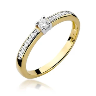 Złoty pierścionek z diamentem EY-288 0,13ct