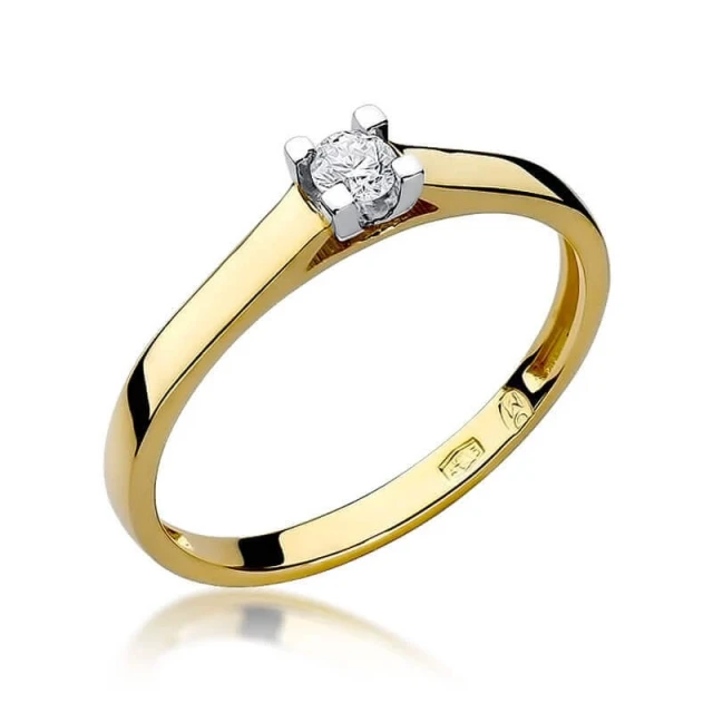 Gold Ring 585 mit Diamant Diamant Diamant 0.08ct