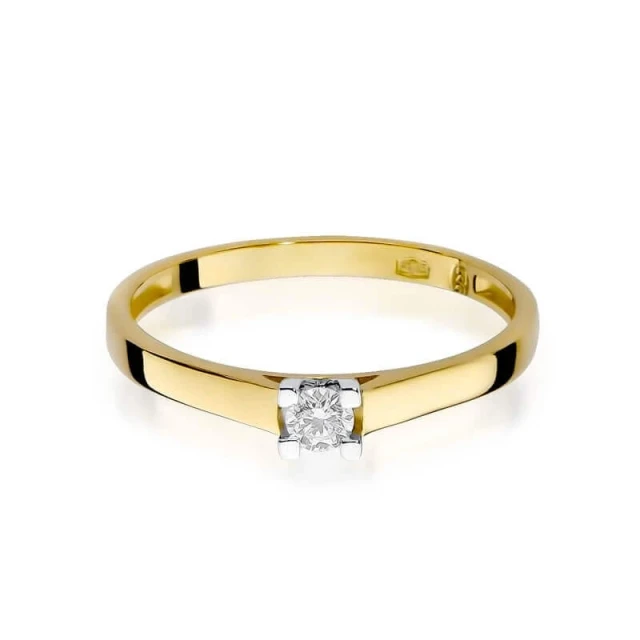 Gold Ring 585 mit Diamant Diamant Diamant 0.08ct