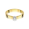 Złoty pierścionek z diamentem EY-229 0,10ct