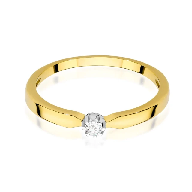 copy of Gold Ring 585 mit Diamant Diamant Diamant 0.10ct