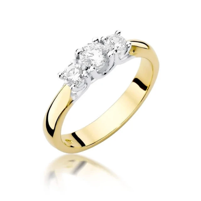 Gold Ring 585 mit Diamant Diamant Diamant 0.49ct