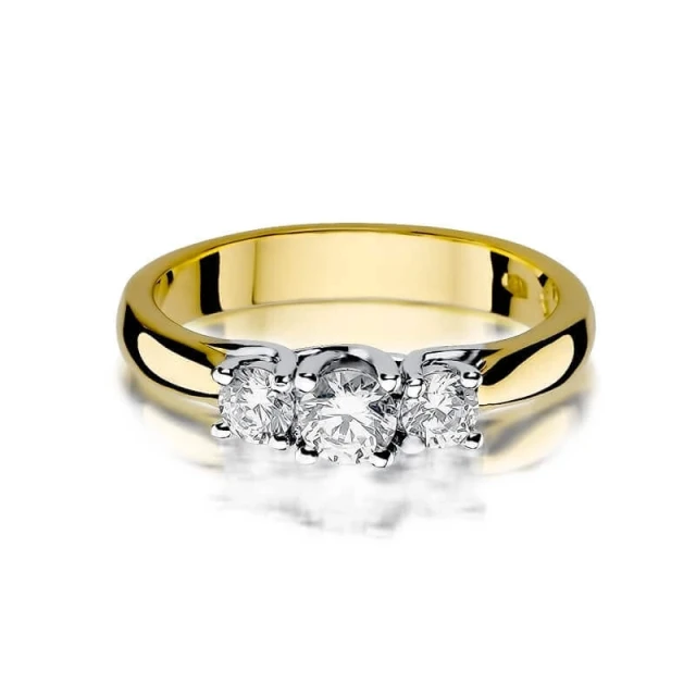 Gold Ring 585 mit Diamant Diamant Diamant 0.49ct