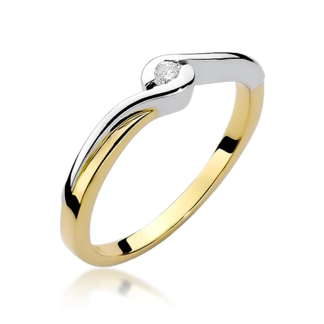 copy of Gold Ring 585 mit Diamant Diamant Diamant 0.10ct