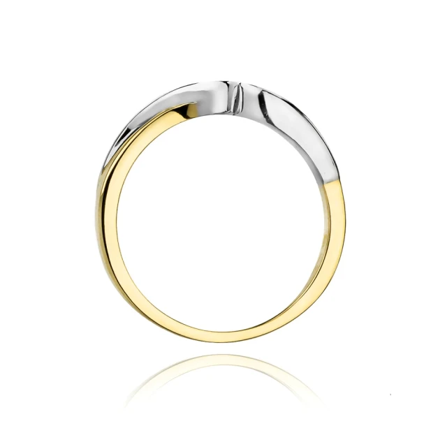 Złoty pierścionek z diamentem złoto 585