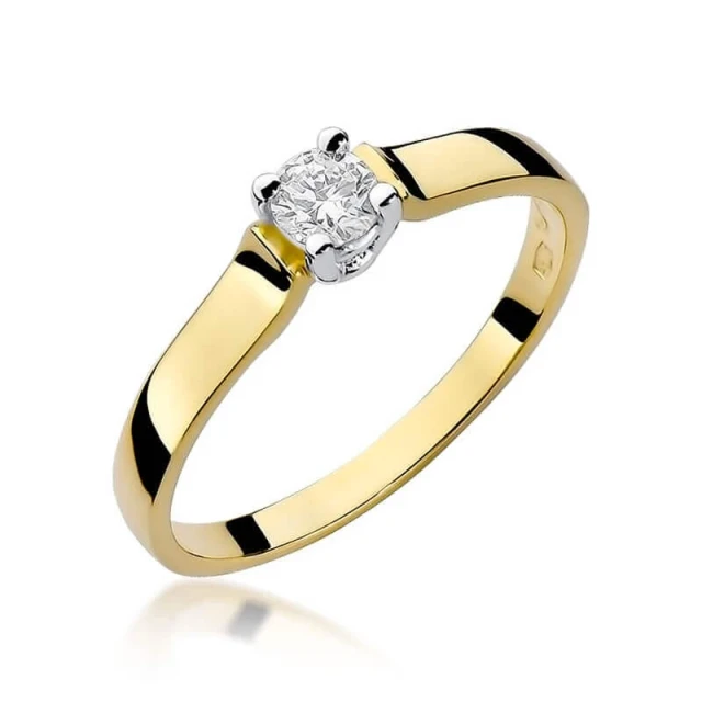 Gold Ring 585 mit Diamant Diamant Diamant 0.20ct