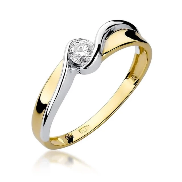 Gold Ring 585 mit Diamant Diamant Diamant 0.15ct