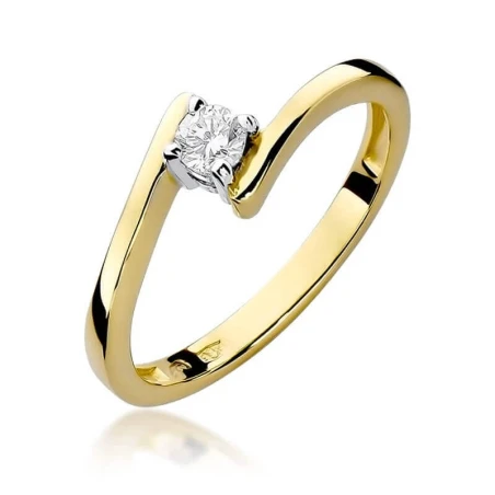 Złoty pierścionek z diamentem EY-260 0,15ct