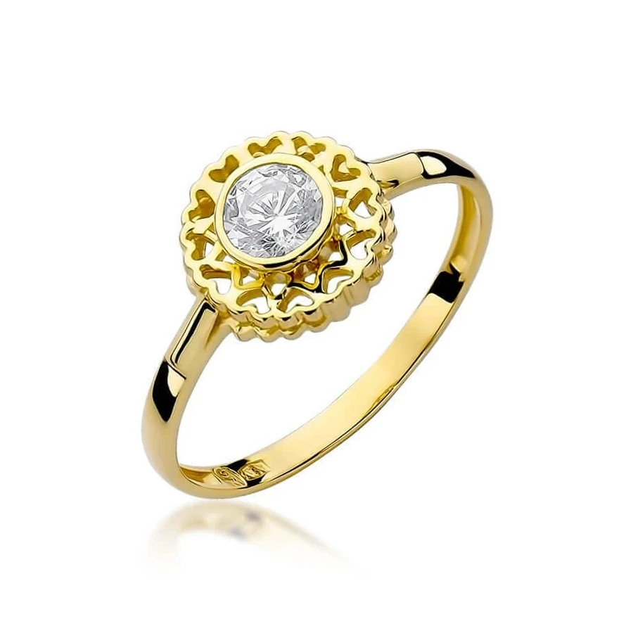 Złoty pierścionek z diamentem EY-149 0,30ct