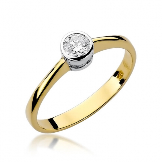 Złoty pierścionek z diamentem EY-224B 0,30ct