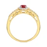 Goldring mit Strasssteinen SQUARE P2.1296 | ergold