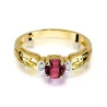 Złoty pierścionek z diamentem EY-14 rubin