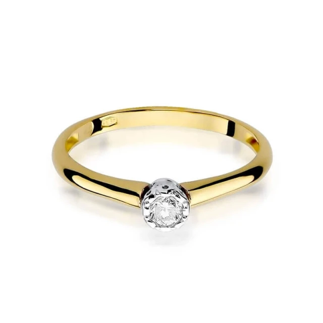 Gold Ring 585 mit Diamant Diamant Diamant 0.13ct