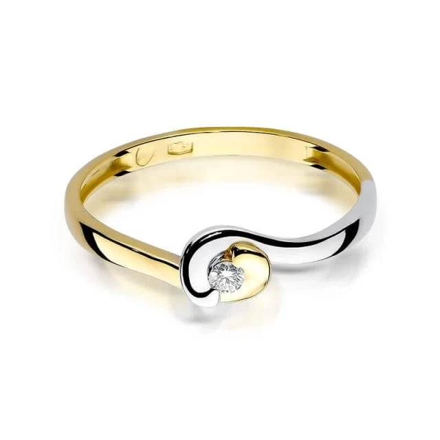 Gold Ring 585 mit Diamant Diamant Diamant 0.04ct