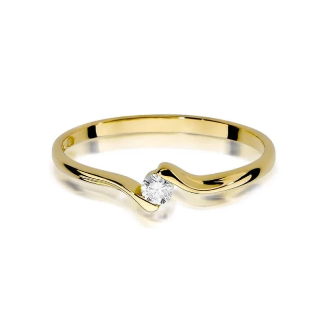 Gold Ring 585 mit Diamant Diamant Diamant 0.09ct