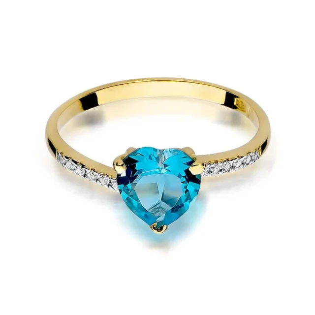 Gold ring 585 mit diamanttopaz 1,20ct