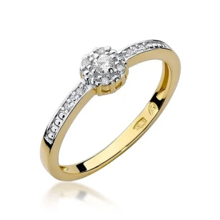 Złoty pierścionek z diamentem EY-91 0,09ct