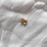 Goldene 3D Ohrringe halbiert Kleinigkeiten K3.2459 | ergold
