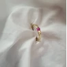 Złoty pierścionek różowy kamień próba 585 P1.114Pcz| ERgold