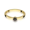Złoty pierścionek z diamentem EY-100 czarne brylanty