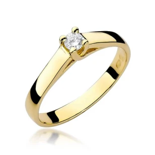 Złoty pierścionek z diamentem EY-70 0,10ct