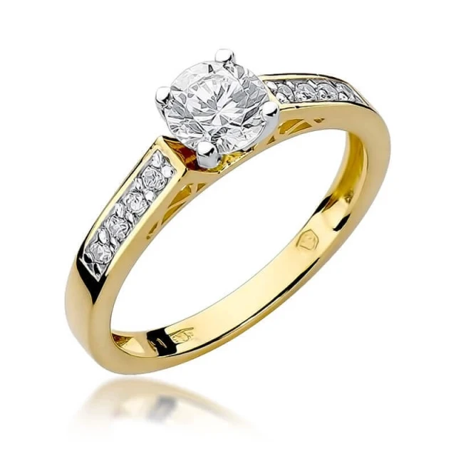 Gold Ring 585 mit Diamant Diamant Diamant 0.42ct