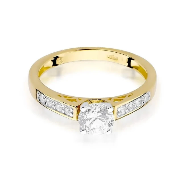 Gold Ring 585 mit Diamant Diamant Diamant 0.42ct