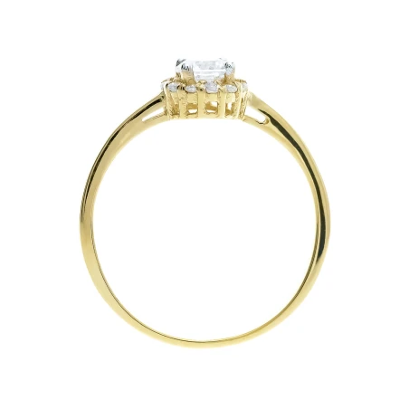 Złoty pierścionek kwiatek złoto 585