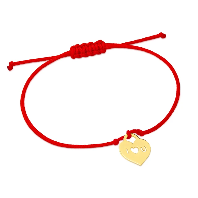 copy of Goldenes Saitenarmband für Hand HEART I LOVE