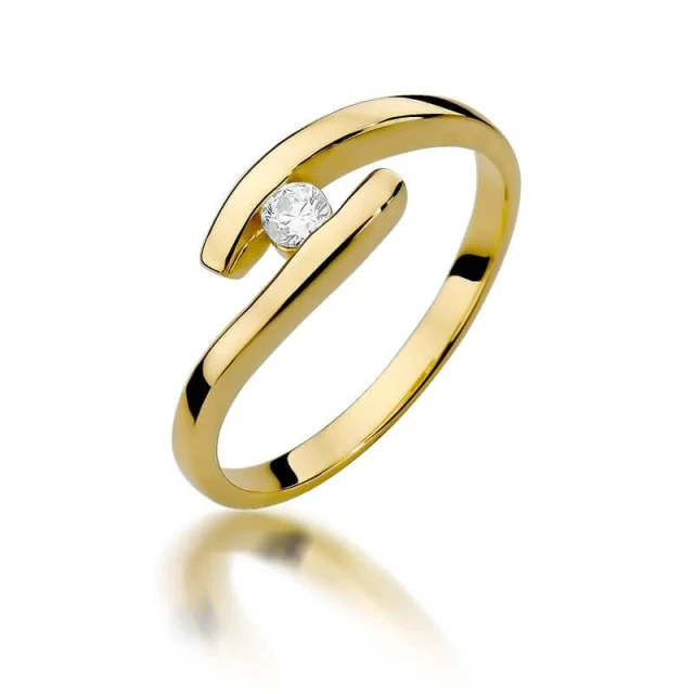 Gold Ring 585 mit Diamant Diamant Diamant 0.09ct