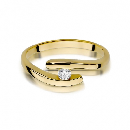 Złoty pierścionek z diamentem EY-373 0,09ct