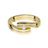 Złoty pierścionek z diamentem EY-373 0,09ct
