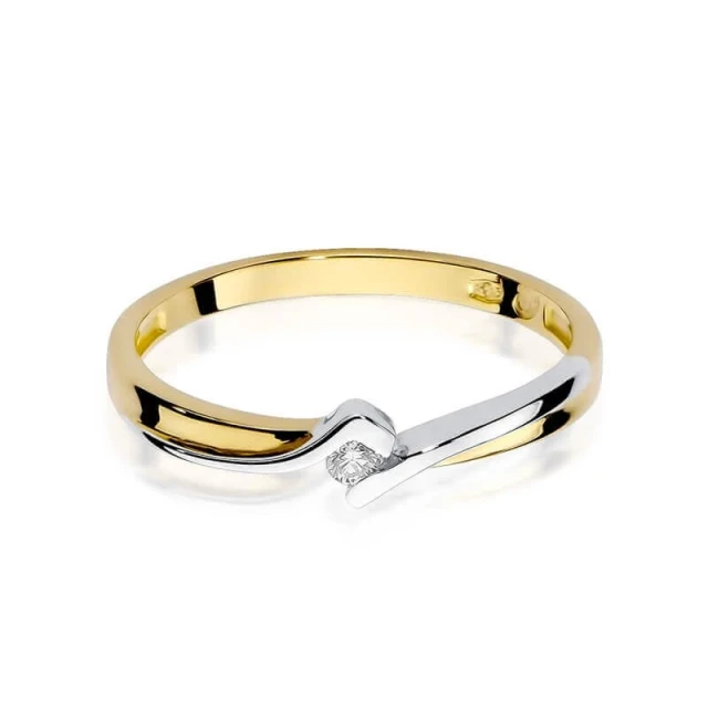 Gold Ring 585 mit Diamant Diamant Diamant 0.04ct