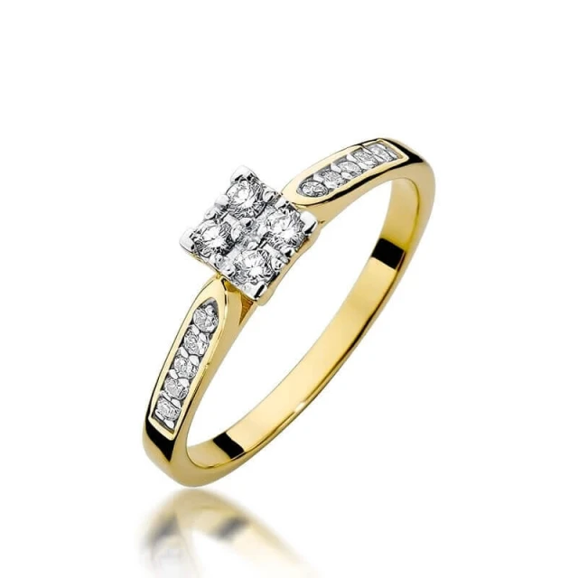 Gold Ring 585 mit Diamant Diamant Diamant 0.16ct