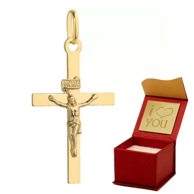 Goldenes Kreuz glatt mit dem Bild von Jesus
