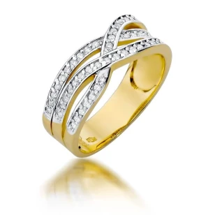 Złoty pierścionek z diamentem EY-215 0,27ct