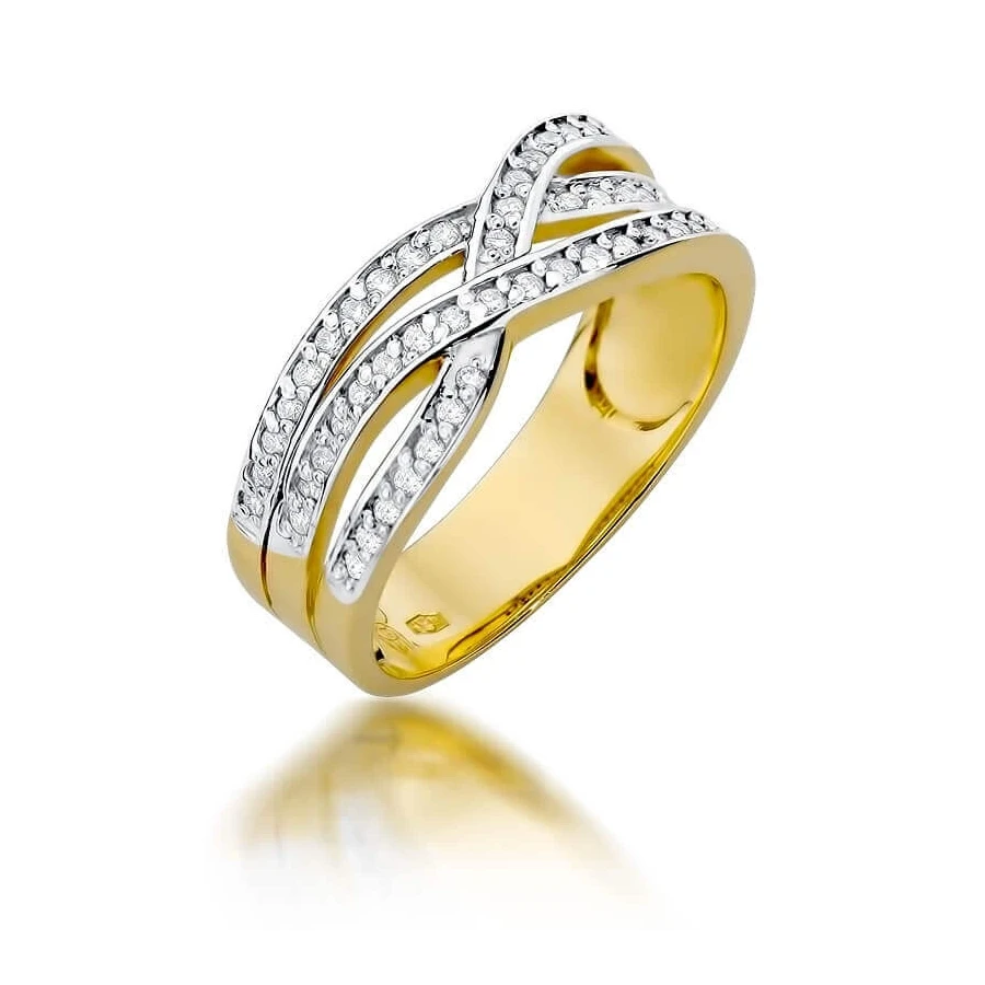 Złoty pierścionek z diamentem EY-215 0,27ct