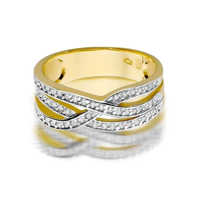 Gold Ring 585 mit Diamant Diamant Diamant 0.27ct
