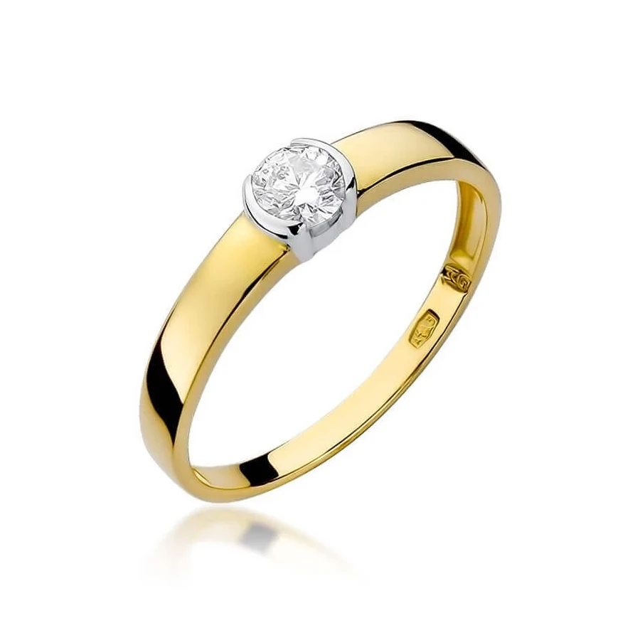 Złoty pierścionek z diamentem EY-138 0,25ct