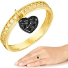 Goldener Ring Hängendes Herz Schwarz 585 P1.968cP| ergold