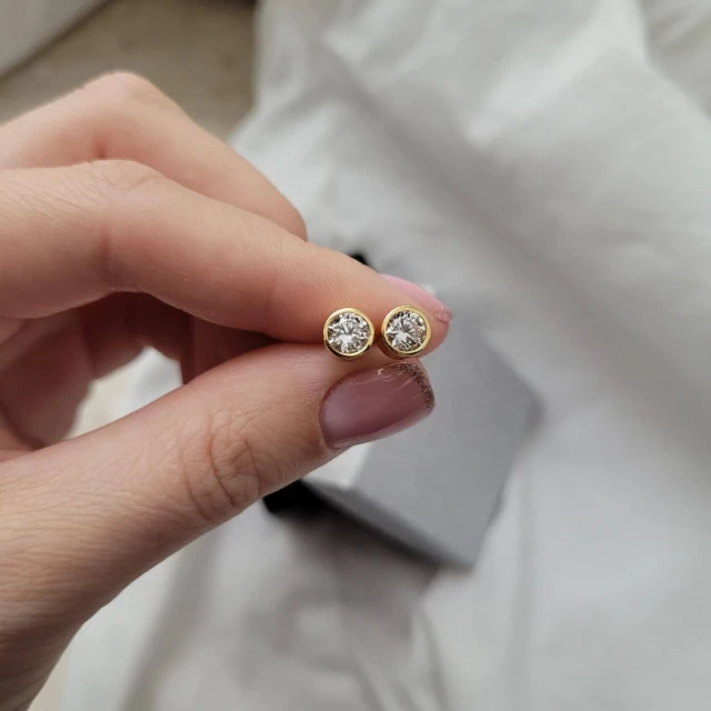 Ohrringe aus vergoldetem Silber "Charm of the Night"