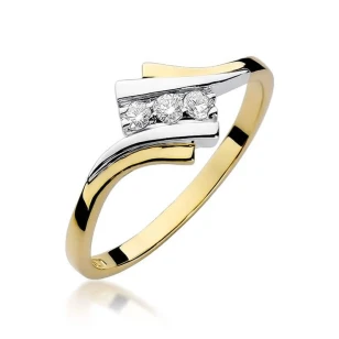 Złoty pierścionek z diamentem EY-247 0,09ct