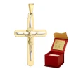 ⭐ Ein goldenes Kreuz konvex mit dem Bild von Jesus eine kleine pr. 585 ♥ Ergold